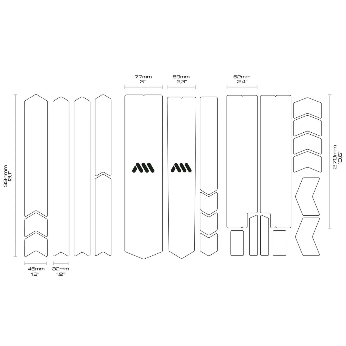 All Mountain Style AMS Paratelaio Basic ad alto impatto – protegge la tua bicicletta da graffi e ammaccature
