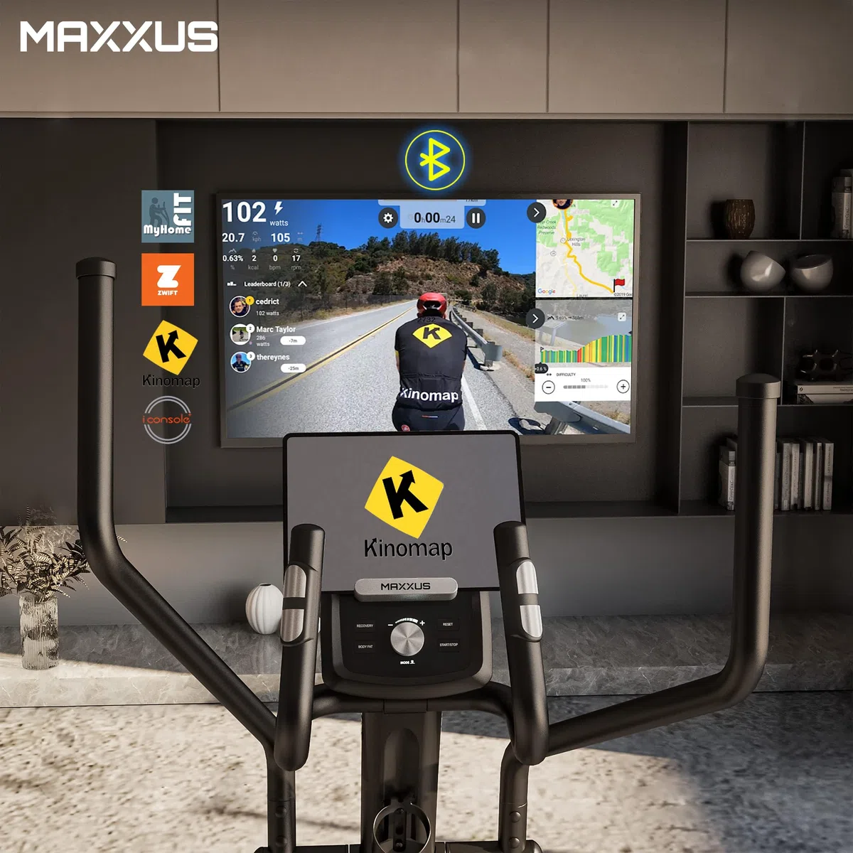 Maxxus CX4.3f Cyclette Ellittica Professionale Ergonomica, Nero