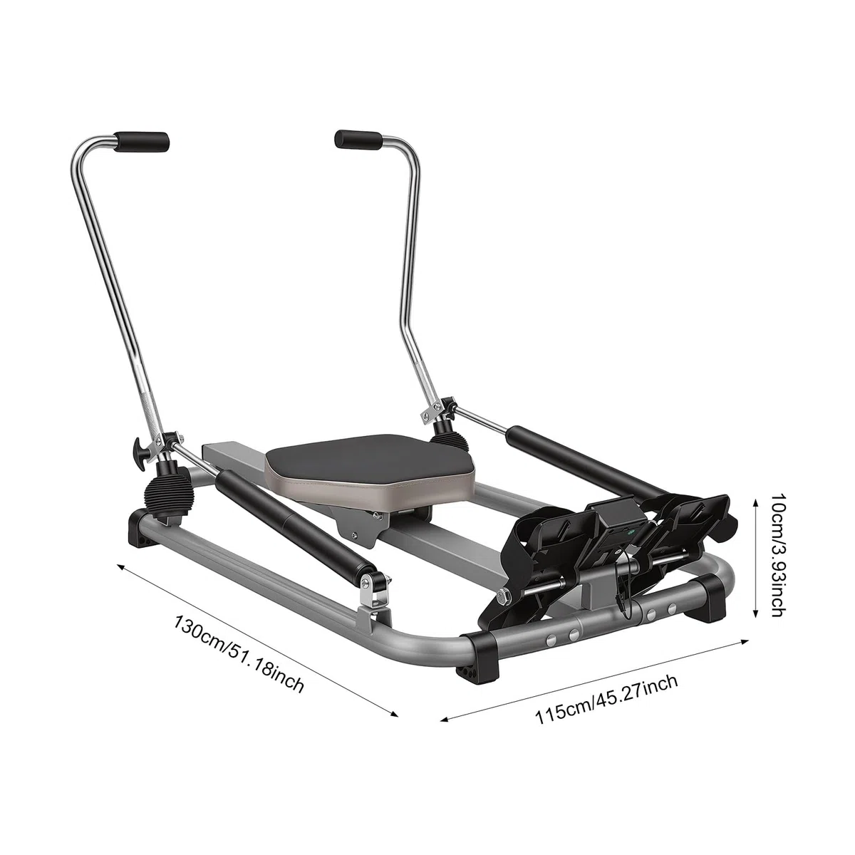 Vogatore per casa a 360°, pieghevole, monitor LCD fino a 120 kg, con sedile morbido per allenamento cardio e forza