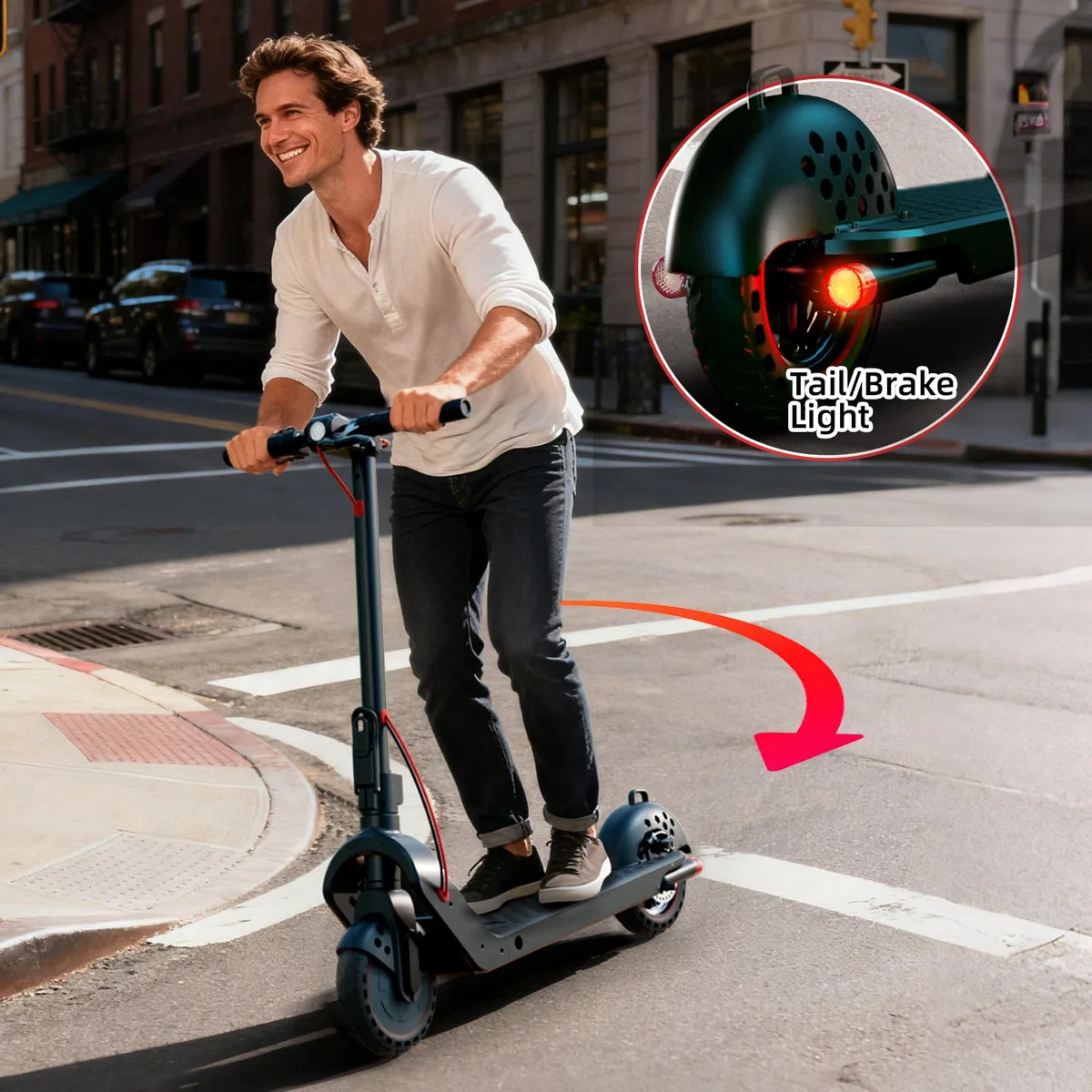 Monopattino Elettrico Adulto 500W, 35km Autonomia, Carico 140kg, Massima 25 Km/h, 8.5" Pneumatici Antiforatura, Doppio Freno, Controllo Tramite App, E-Scooter Pieghevole per Adulti e Adolescenti