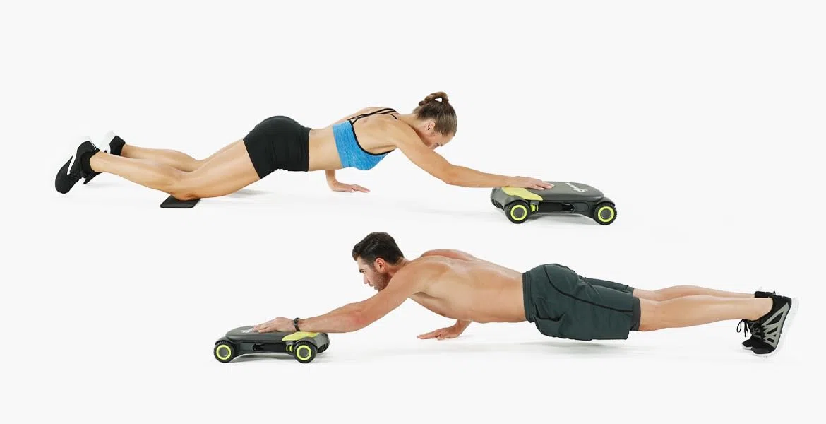 Wonder Core Slide Fit Fitness Skateboard Ab Roller – Rosa – 3 livelli di intensità – addominale Smart Trainer Training Panca fitness per la casa sport