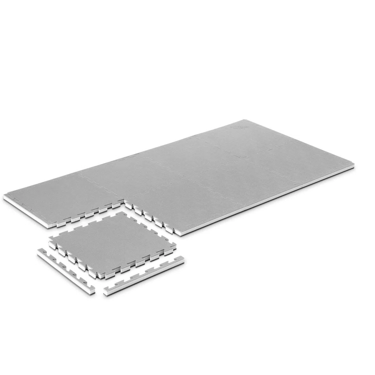 ProGame Kit 8 Pezzi Tatami Palestra 3.5 cm GYM-Home Nero/Grigio 50x50 cm Tatami Puzzle Componibile - Made in Italy