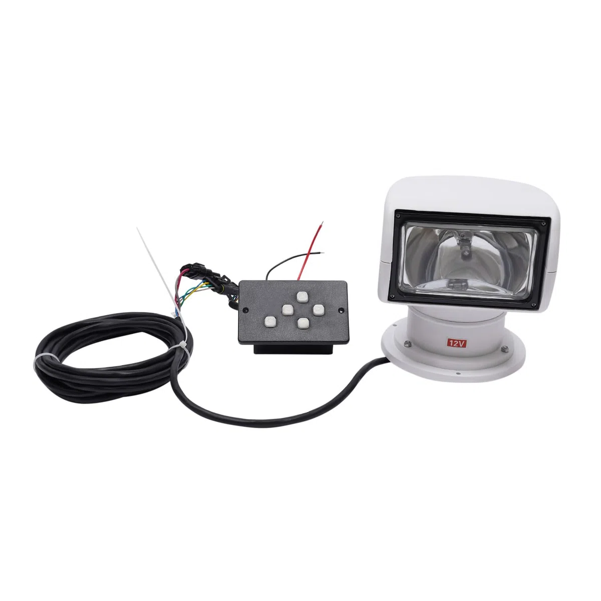 Faro per barca, marina, telecomando, xeno, 12 V, 100 W, 360 gradi, per yacht, guardia costiera, polizia marittima
