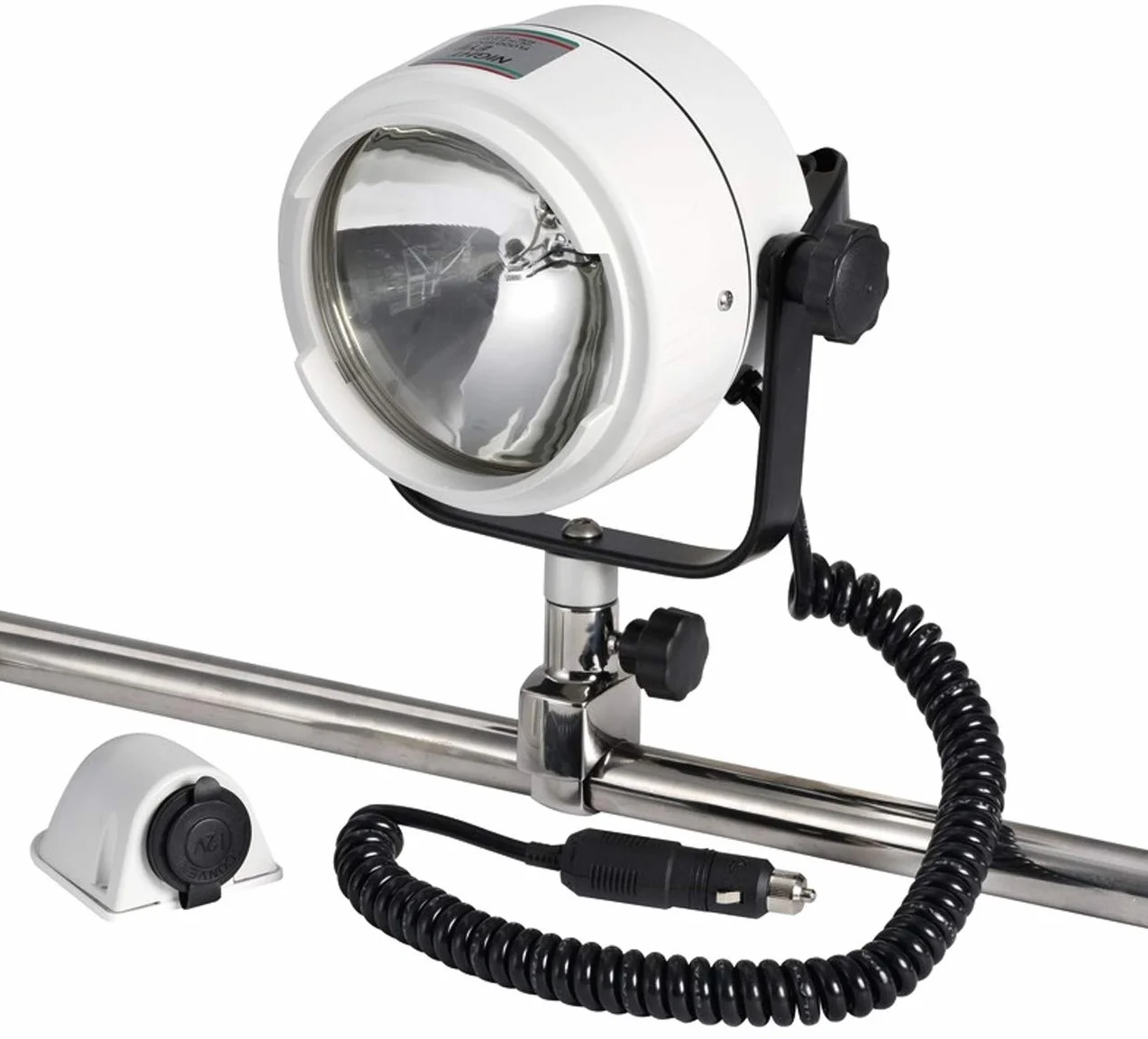OSCULATI Faro Night Eye Ottone Cromato 12 V