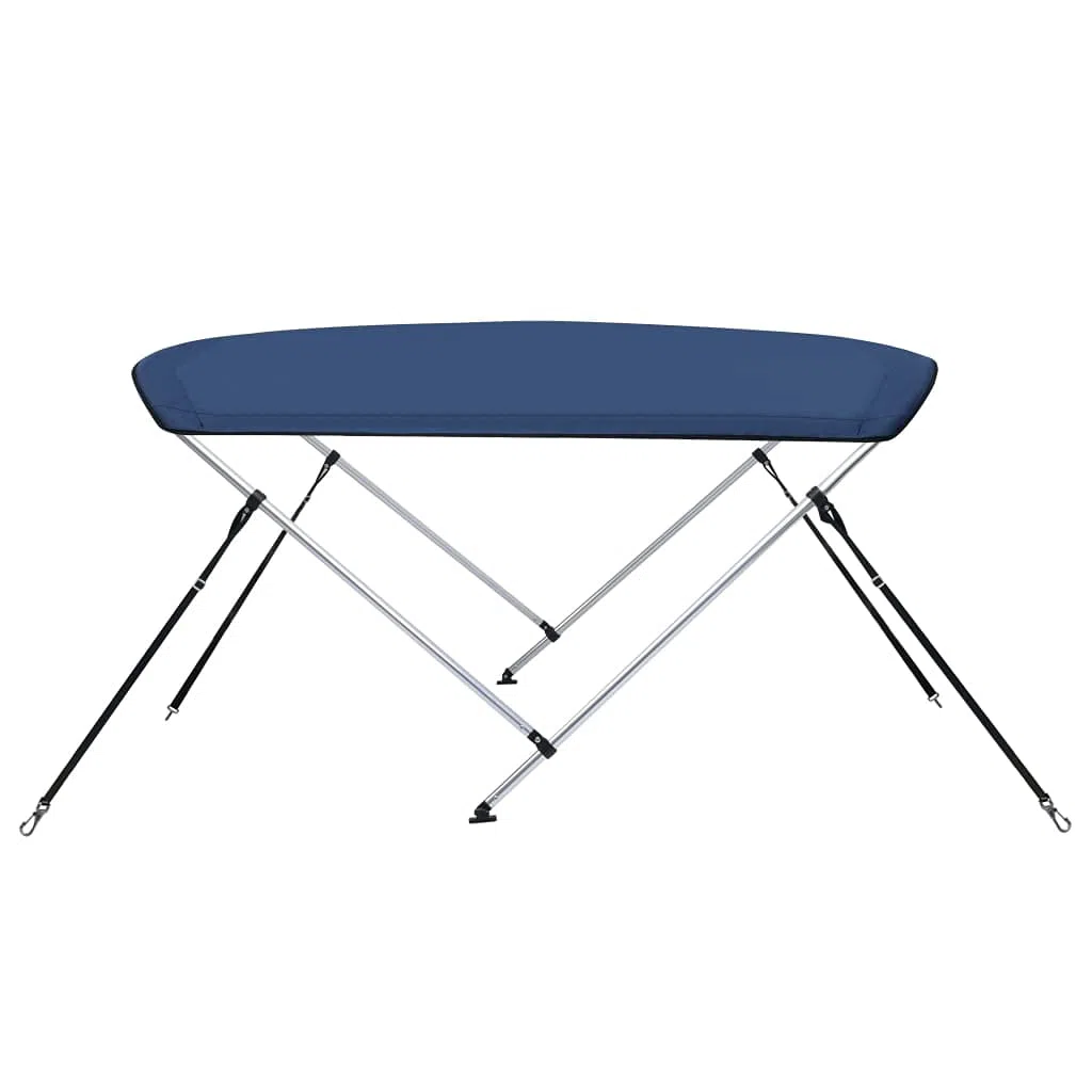 IKAYAA Tendalino per Barca Tendalino Bimini in Alluminio con Telaio in Lega di Alluminio Tendalino Parasole Impermeabile per Barca-Blu-180 x 130 x 110 cm