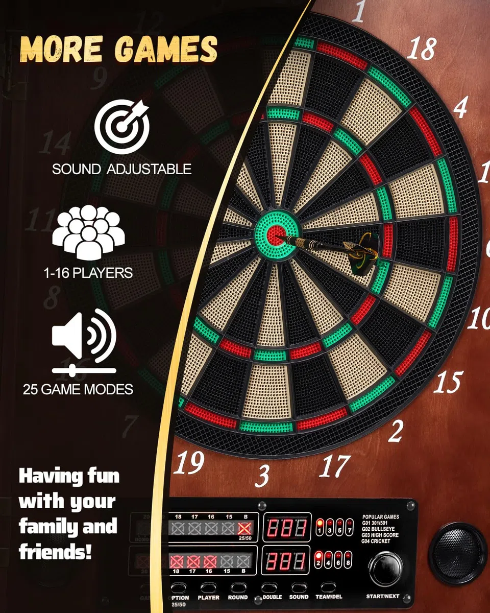 Freccette Bersaglio Elettronico [12 Freccette di Bronzo][Modalità di Gioco Cricket], Bersaglio Freccette Elettronico