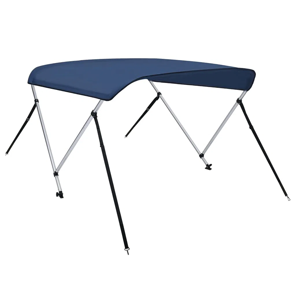 IKAYAA Tendalino per Barca Tendalino Bimini in Alluminio con Telaio in Lega di Alluminio Tendalino Parasole Impermeabile per Barca-Blu-180 x 130 x 110 cm
