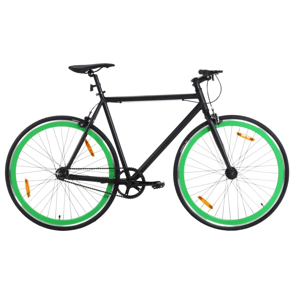 Homgoday Bicicletta a scatto fisso nero e verde 700c 51 cm Home