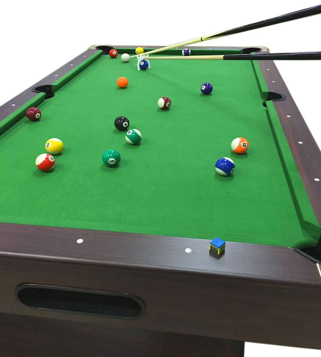 TAVOLO DA BILIARDO + ACCESSORI PER CARAMBOLA - SNOOKER VERDE billiard table 7FT 7 piedi - Misure di gioco 188 cm x 96 cm