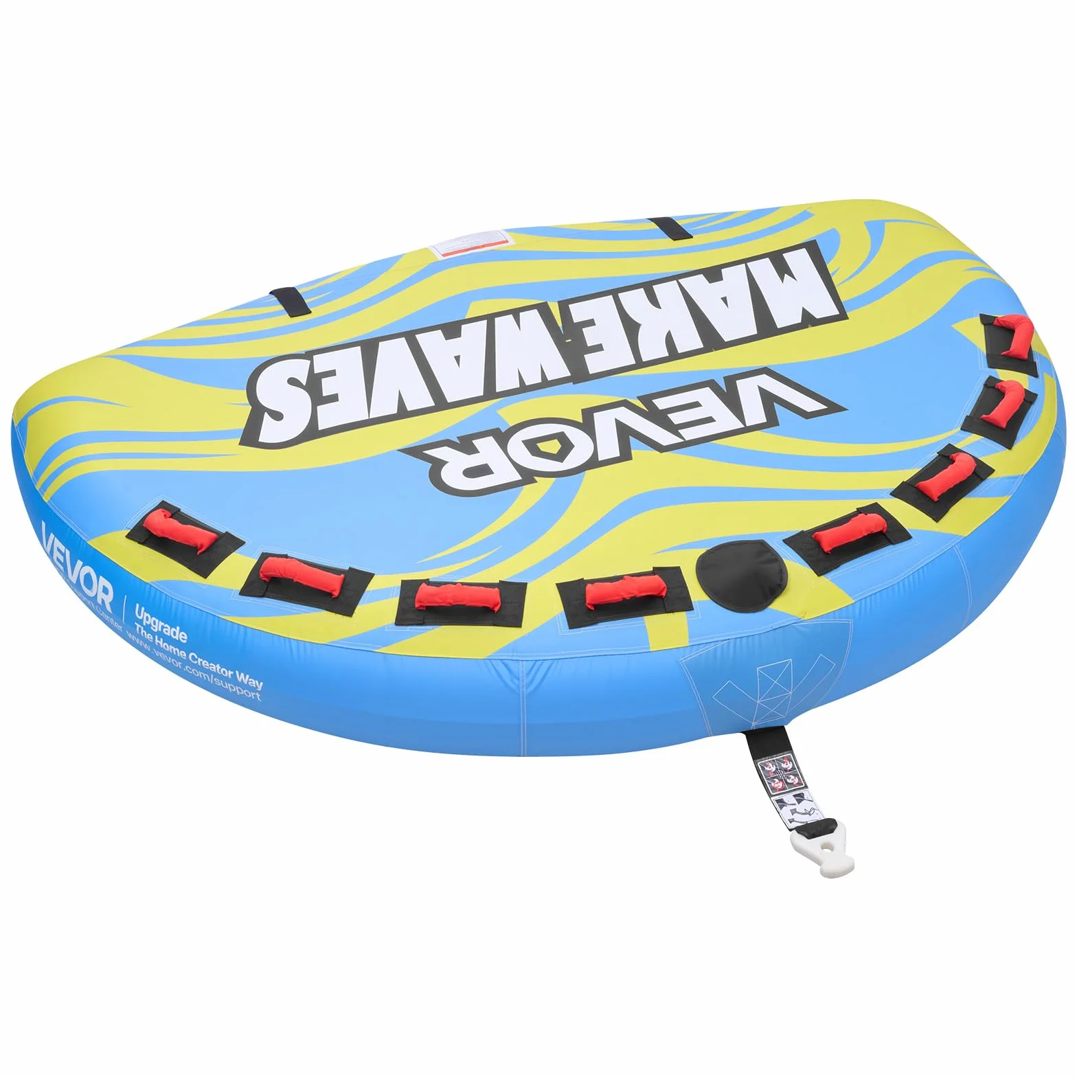 VEVOR Tubo Gommone Gonfiabile Trainabile per Barche da Mare, Tubo Trainabile Capienza ca. 4 Persone Carico Max 308 kg, Gommone per Barche Giochi Acquatici Divertimento, Copertura in Nylon, Blu