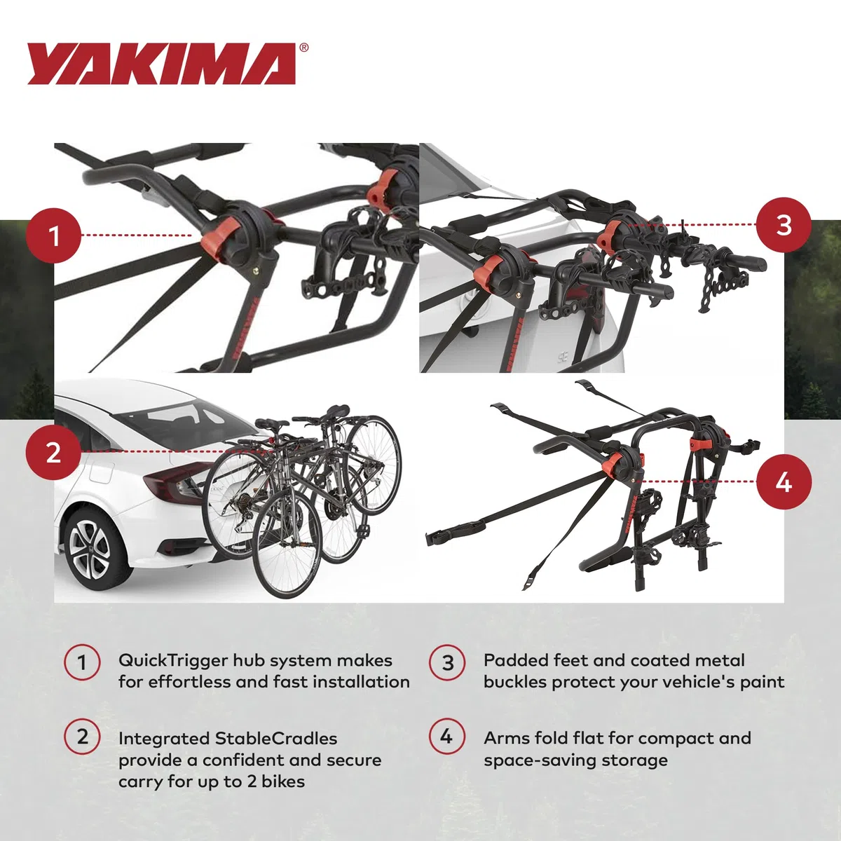 Yakima Hangout 2 Porta Bici, Nero