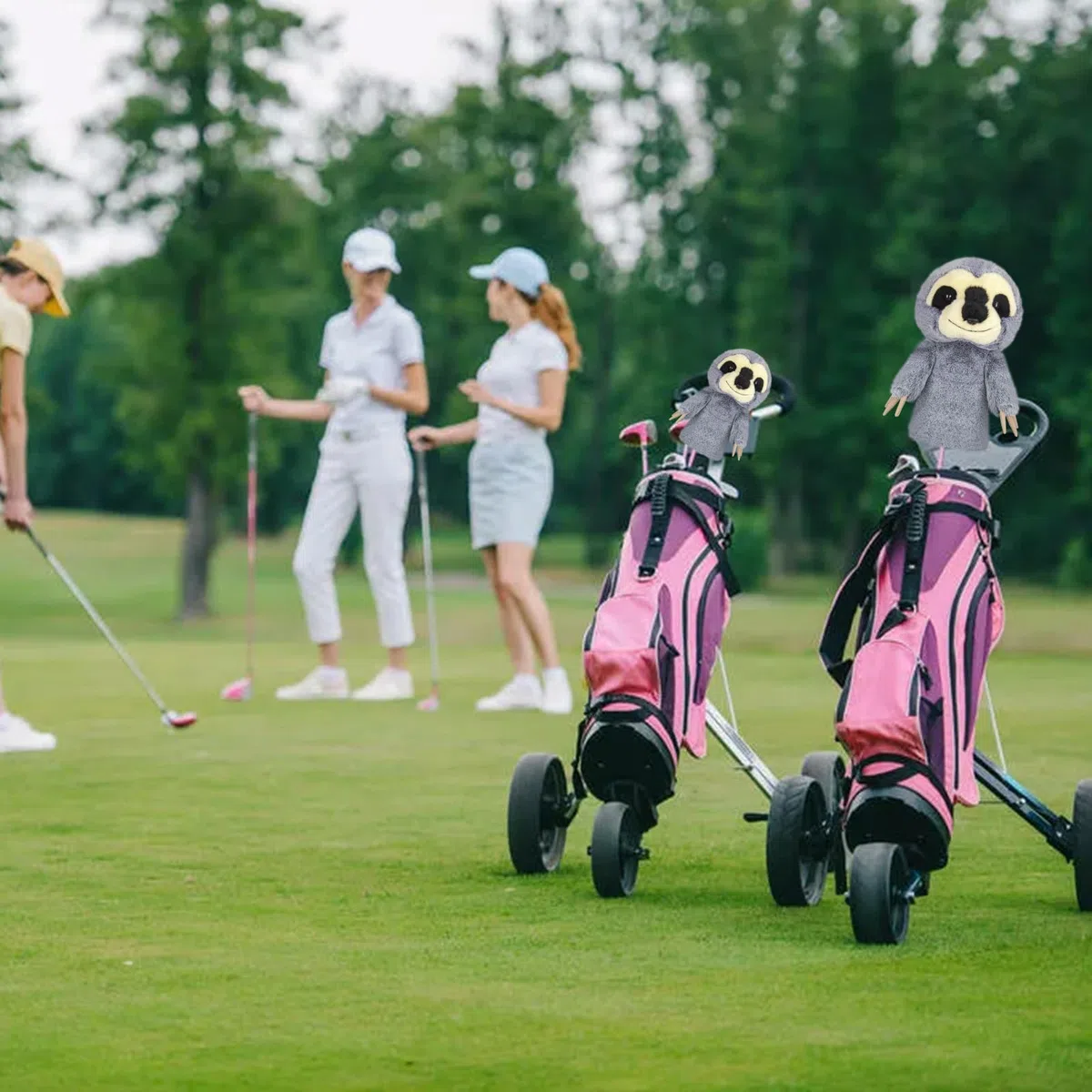 Copritesta per mazze da golf, motivo bradipo, divertente copritesta per mazze da golf, adatta a driver da 460 cc, regalo per uomini e donne