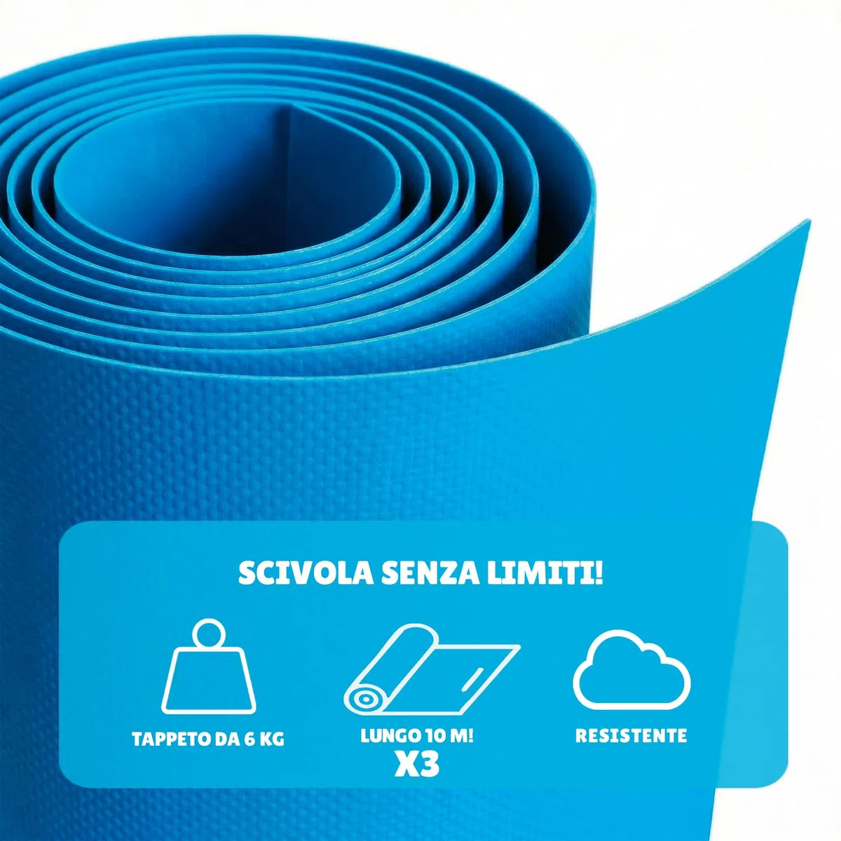Maxi Giant Slip And Slide Ufficiale XXXXXL | 30 Metri di planata | Triple | Tappetino Scorrevole di qualità Premium | Slittino più Veloce | Scivolo d'Acqua più Forte | OriginalCup