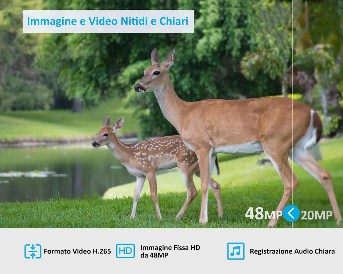 GardePro X50 Fotocamera da Caccia 4G LTE con scheda SIM e App, 64MP 1296P H.265 Vidéo, Fototrappola Infrarossi Invisibili 0,1s Tempo di Attivazione, No-Glow IR LEDs, IP66
