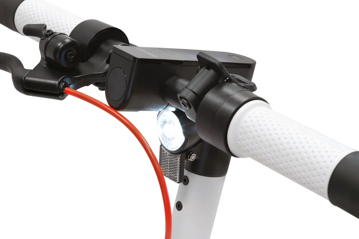 Ducati Pro-I Evo White Safe Ride, Monopattino Elettrico, con Frecce Direzionali Integrate, Motore 350W, Peso 12 kg, Freno Elettrico e a Disco