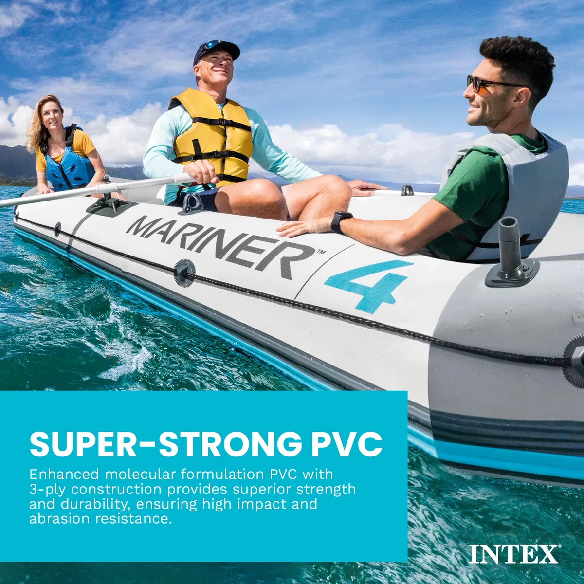 Intex 68376 4 Pro Mariner Battello gonfiabile 4 posti con remi e pompa