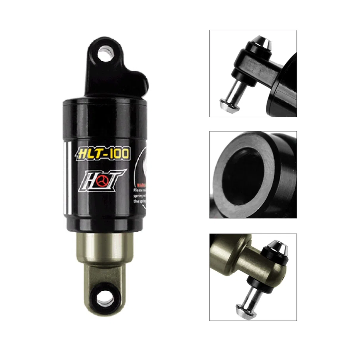 Ammortizzatore per molle dell'olio per bicicletta, 750/850/1000 LBS, ammortizzatore posteriore per bicicletta, 125 mm/150 mm/165 mm/185 mm (165 mm, 1000 lBS)