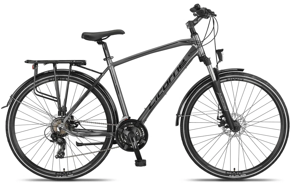 Licorne Bike - Bicicletta da trekking in alluminio, da 28 pollici, con cambio a 21 marce, freno a disco, mountain bike, bici da cross, bici da ragazzo, ragazza, donna e uomo