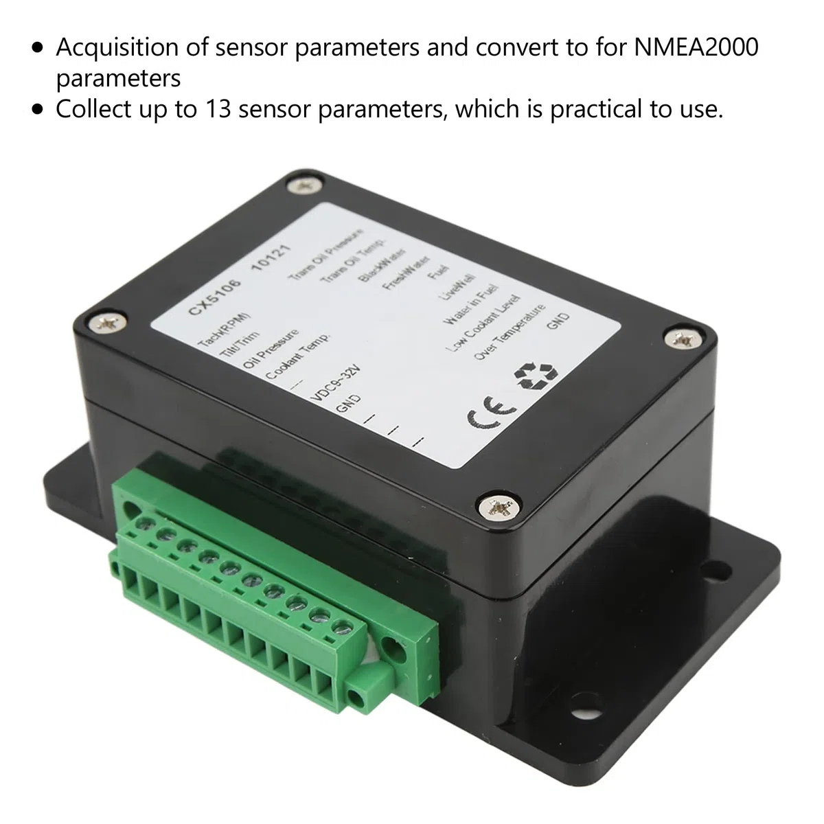 Sensore convertitore singolo, 9-32 V a NMEA 2000 resistente all'olio per yacht marini