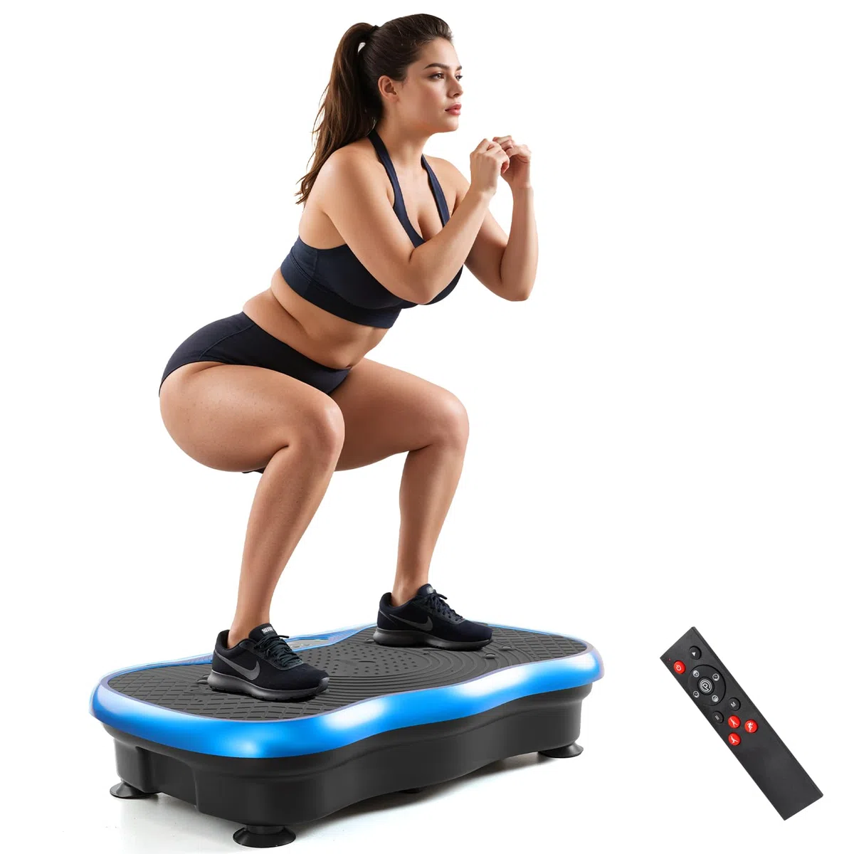 Vibrationsplatte Übungsgerät, Vibrationsplatte, Fitness-Plattform, Übungsgerät, 10 Modi, Ganzkörpertraining, vibrierende Fitness-Plattform, Gewichtsverlust, für Damen und Herren, Formung, Wellness