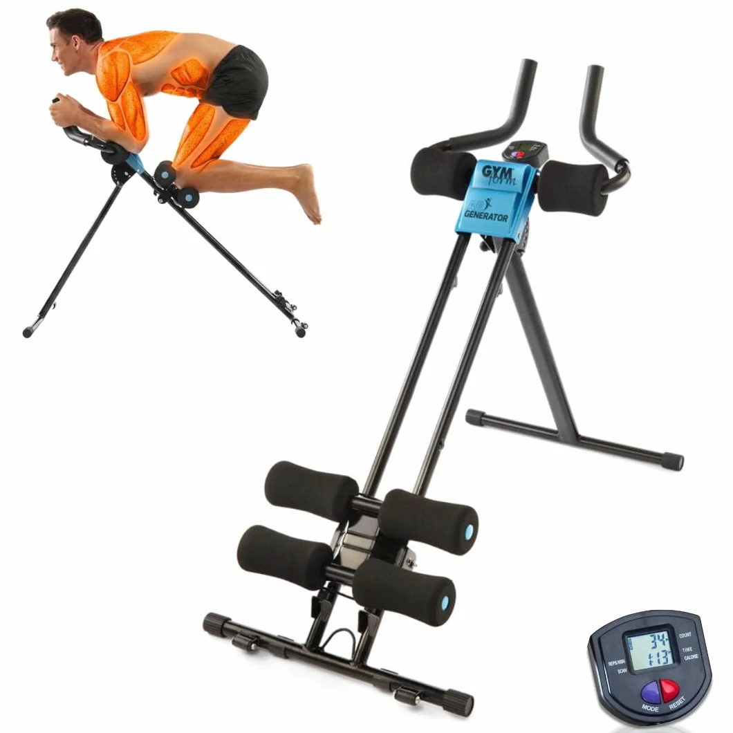 GYMFORM Macchina per addominali AB Generator, allenamento completo, allenamento funzionale per addominali, braccia, gambe, cardio + fitness, Attrezzo Fitness