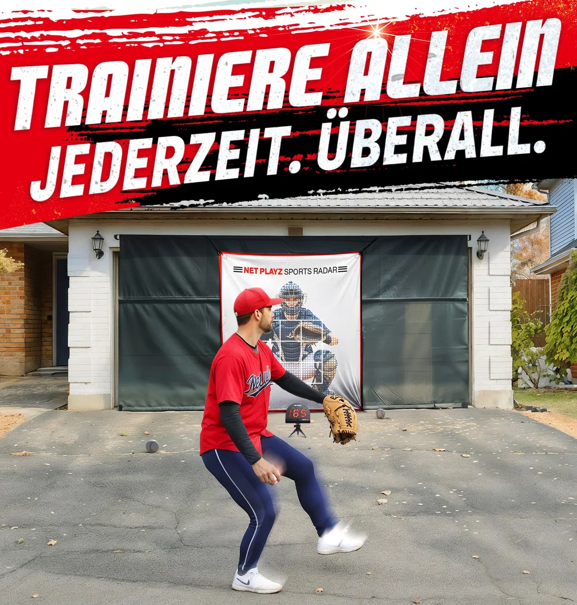 NET PLAYZ Radar da baseball, attrezzature per l'allenamento con sensori di velocità | Regali da baseball, gadget high-tech e attrezzature per giocatori di baseball