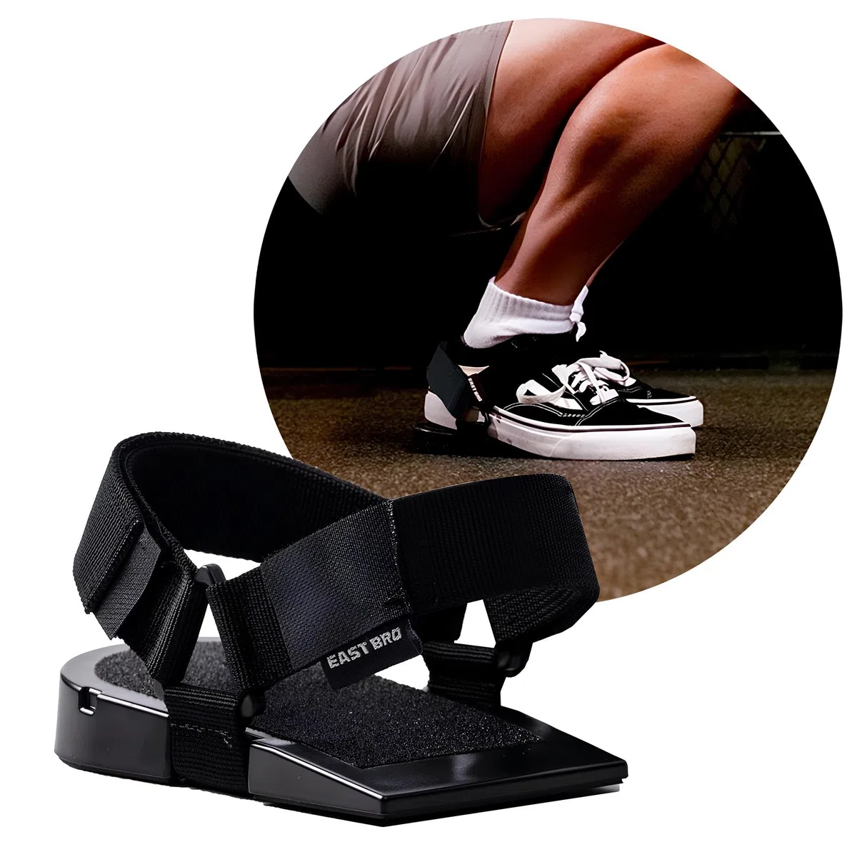 Eastbro - Zeppa per tallone, squat rialzati, stacchi, sollevamento pesi, sollevamento pesi, sollevamento polpacci, migliorare la mobilità e l'equilibrio, cuneo inclinato sulle scarpe