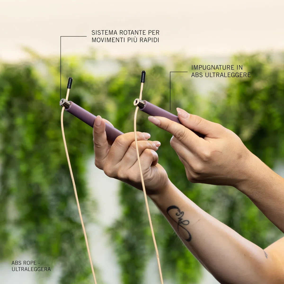 PICSIL - Corda per Saltare Professionale ABS, Speed Rope Regolabile in Acciaio, Manici Antiscivolo Ergonomici, per Cross Training, Fitness e Double Under