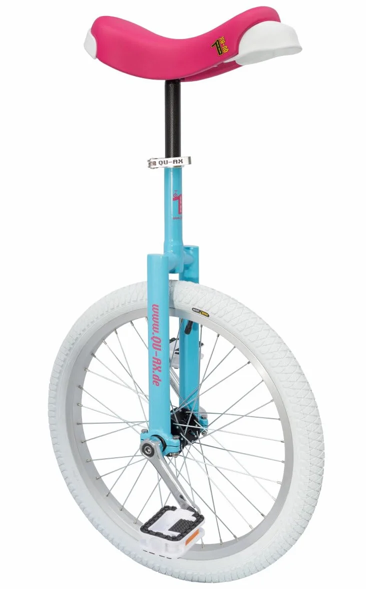 MONOCICLO QU-AX LUXUS 20"LLANTA ALUMINIO CUBIERTA BLANCA COLOR AZUL/ROSA