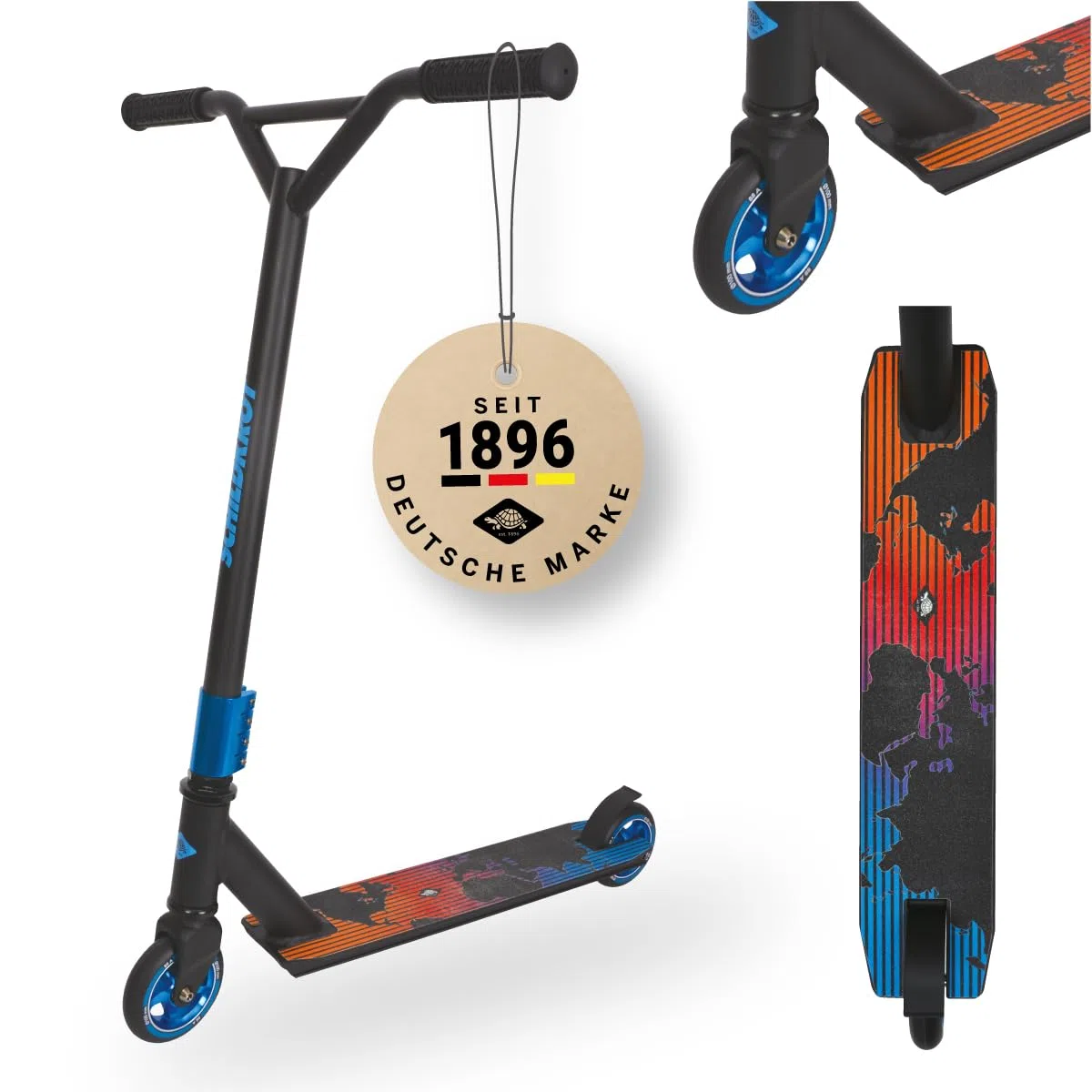 Schildkröt Untwist Stunt Scooter, Ottimo Monopattino con Compressione HIC e Cerchio in Alluminio, Ruote in PU da 100 mm, per Acrobazie e Manovre Ambiziose