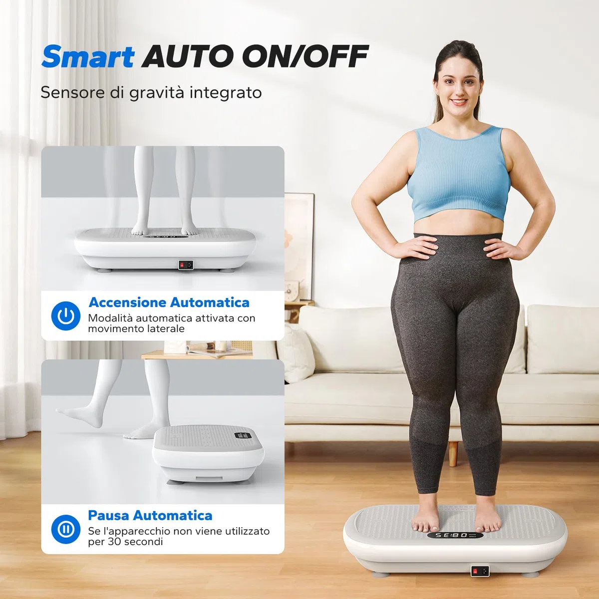 MERACH Pedana Vibrante Dimagrante Potente per L'allenamento e il Modellamento, Ampiezza di 13 mm, Capacità di Peso di 200 kg, Pedale in Silicone, Altoparlante Bluetooth Incorporato