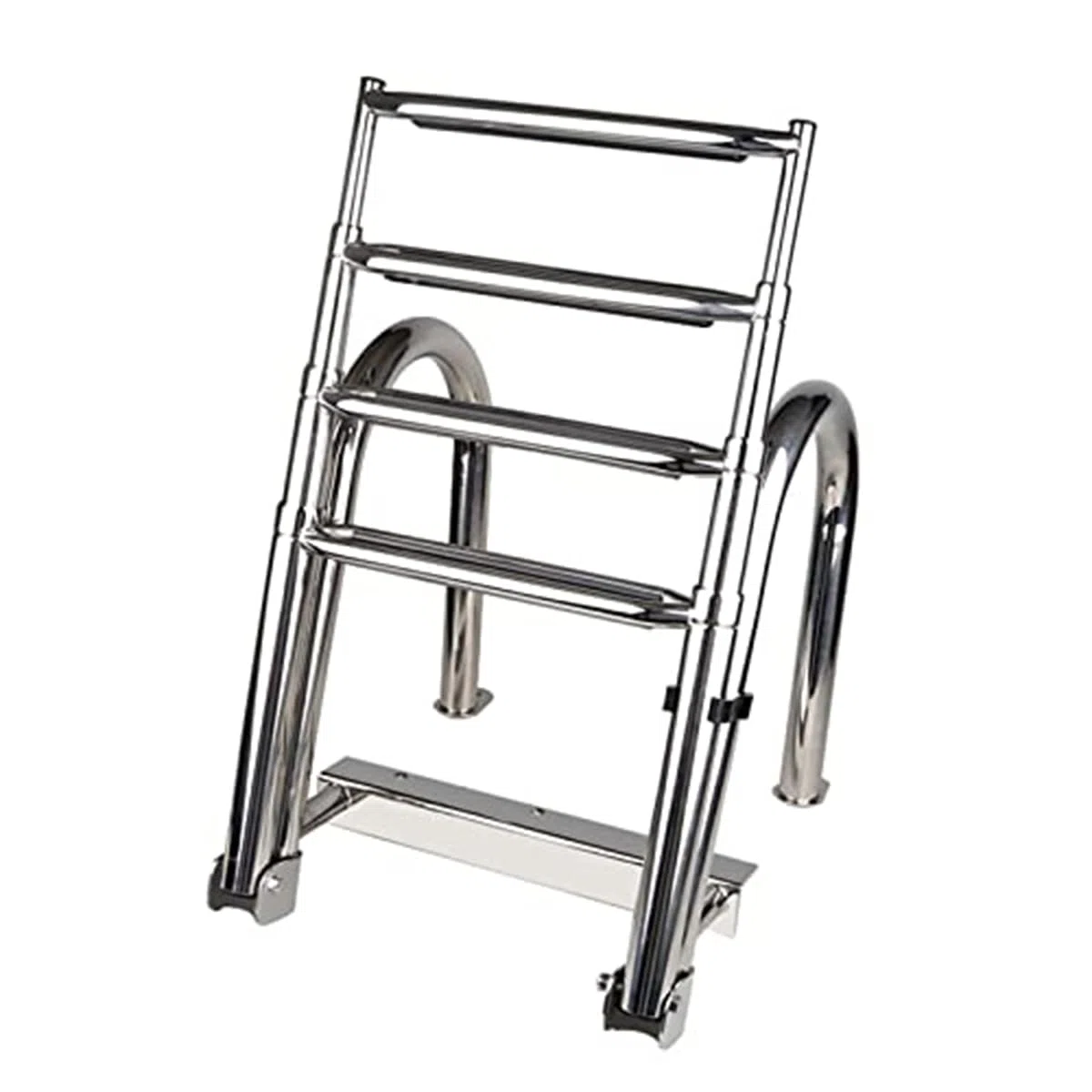 Scala per Barche in Acciaio Inossidabile 316 con Corrimano, 4 Gradini, Scala per Piscina Telescopica Pieghevole Antiscivolo per Barche Marine, Pontoni, Yacht, Piscine