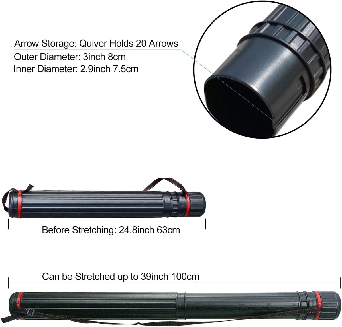 D&Q Ricurvi Arco da Tiro Adulti Archi Caccia Riser in Lega di Alluminio Mano Destra 30 35 40 45lbs (40lbs)