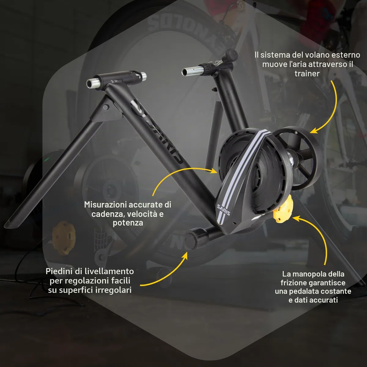 Saris M2 Smart Indoor Resistenza Elettromagnetica Bike Trainer, Compatibile con Zwift App