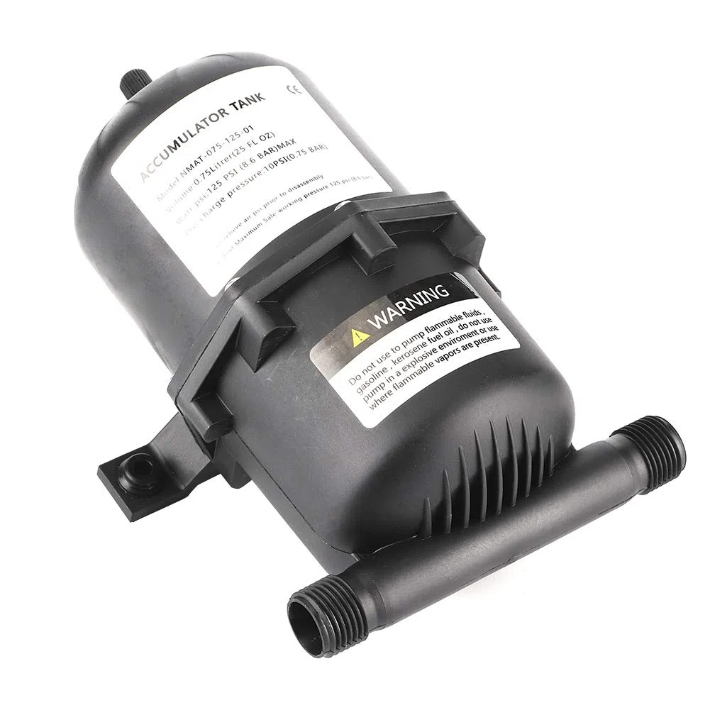 Serbatoio a Pressione Dell'accumulatore, Yctze Serbatoio a Pressione Dell'accumulatore Controllo del Flusso della Pompa Dell'acqua 0,75 L 125PSI Impermeabile per Barca RV Marina shurflo accumulator pe