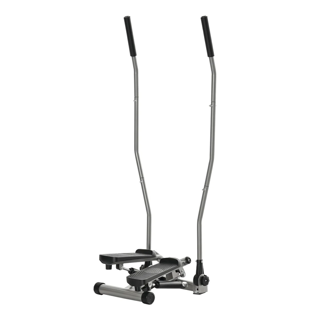 HOMCOM Stepper Fitness con Maniglia, Stepper con Monitor LCD per Allenamento a Casa e Palestra