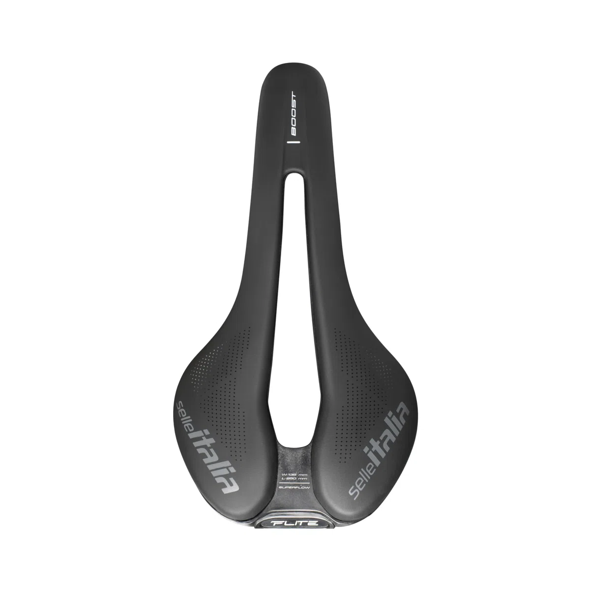 Selle Italia FLITE Boost TM Superflow - Sella Bici da Corsa Flat, Sella Bicicletta Racing, Telaio Manganese, Foro Superflow