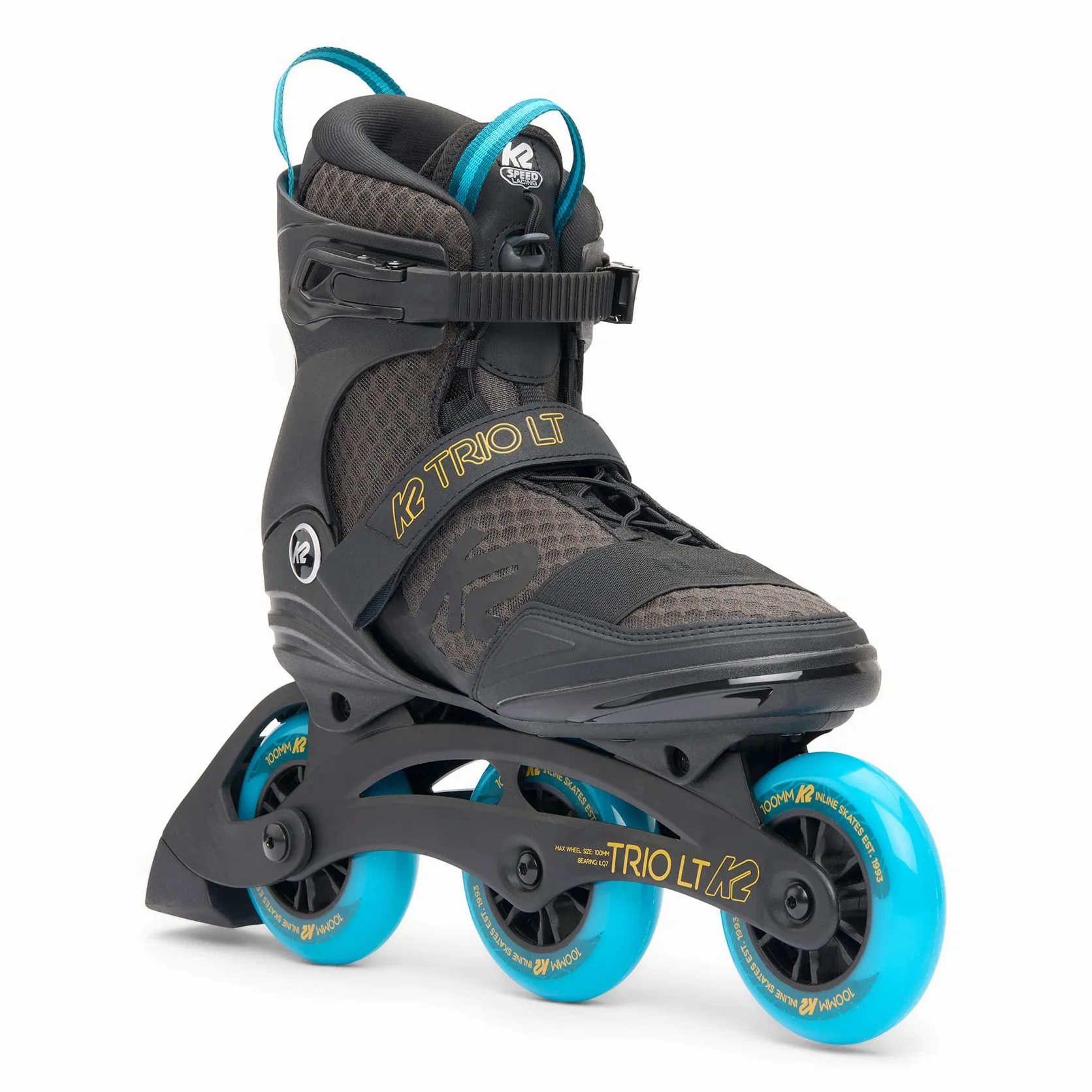 K2 Trio LT 100 Boa Inline Skate 2024 Black/Green
