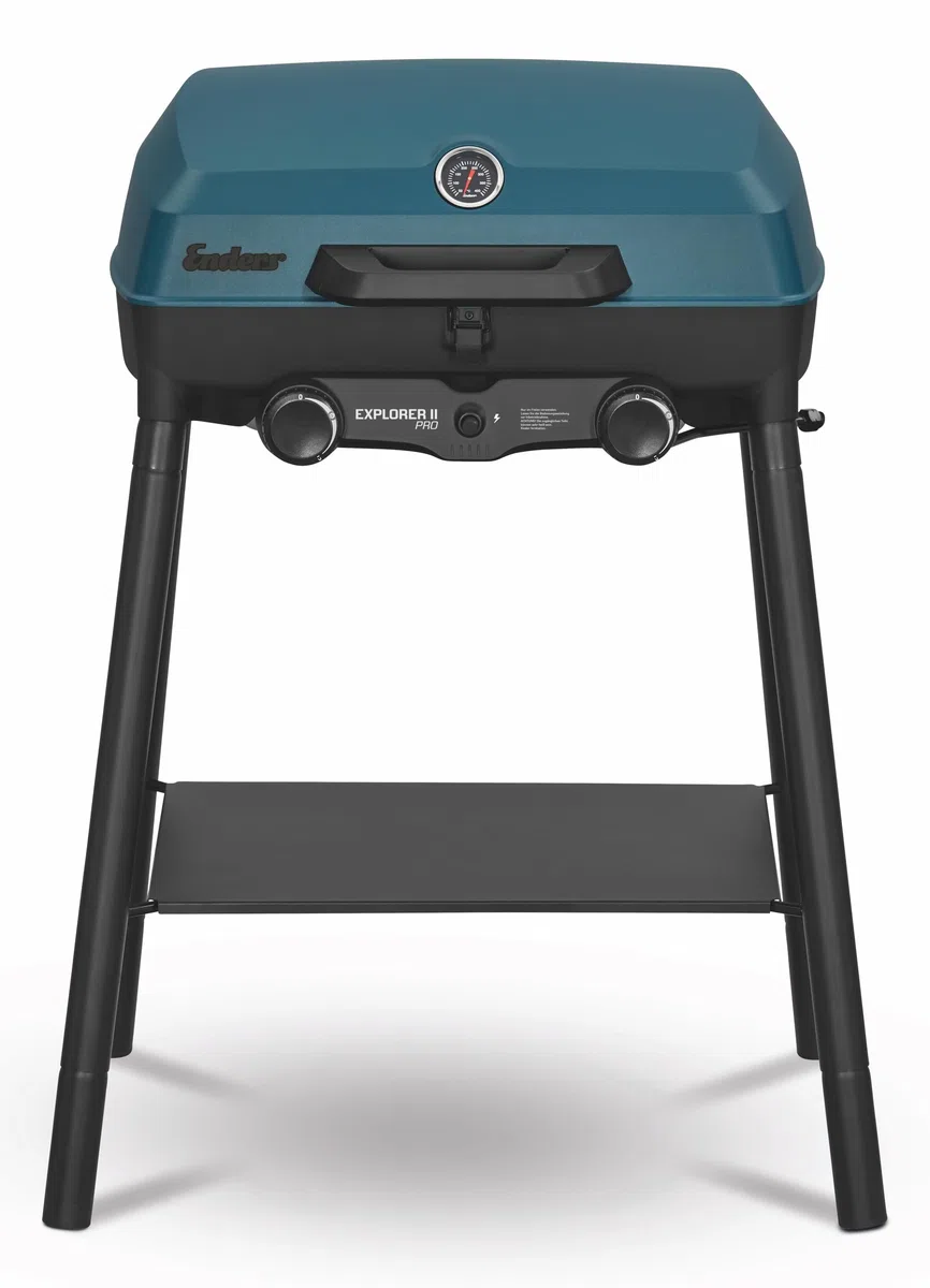 Enders Explorer II PRO Barbecue a Gas, Griglia a Gas da Campeggio, Portatile, da Esterno, Griglia Portatile a 2 Fuochi in Acciaio Inox, Multifunzionale e Facile da trasportare #210833