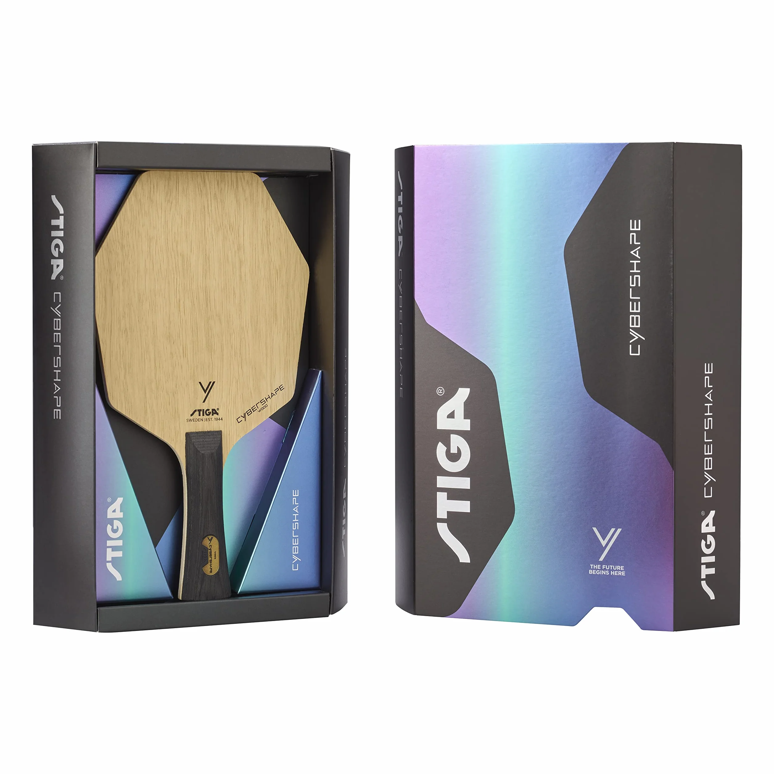 Stiga Cybershape Wood - Ping-pong in legno con esclusiva forma Cybershape - Master