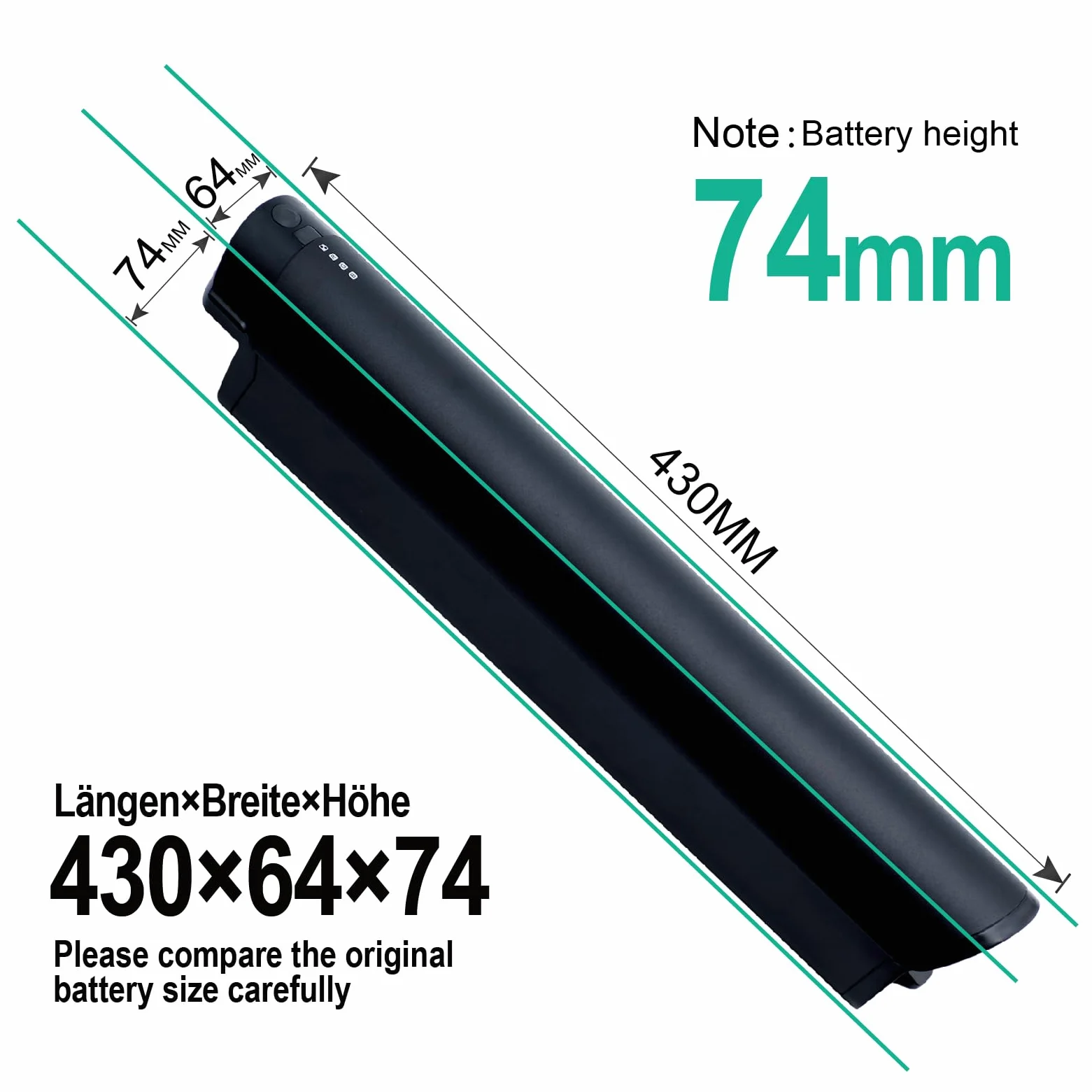 Ricambio per F.LLI Schiano E-Wave/Braver/E-Fully Sostituire la batteria EEL Mini per Zündapp z810 36V 15Ah e-bike pedelec batteria con caricabatterie