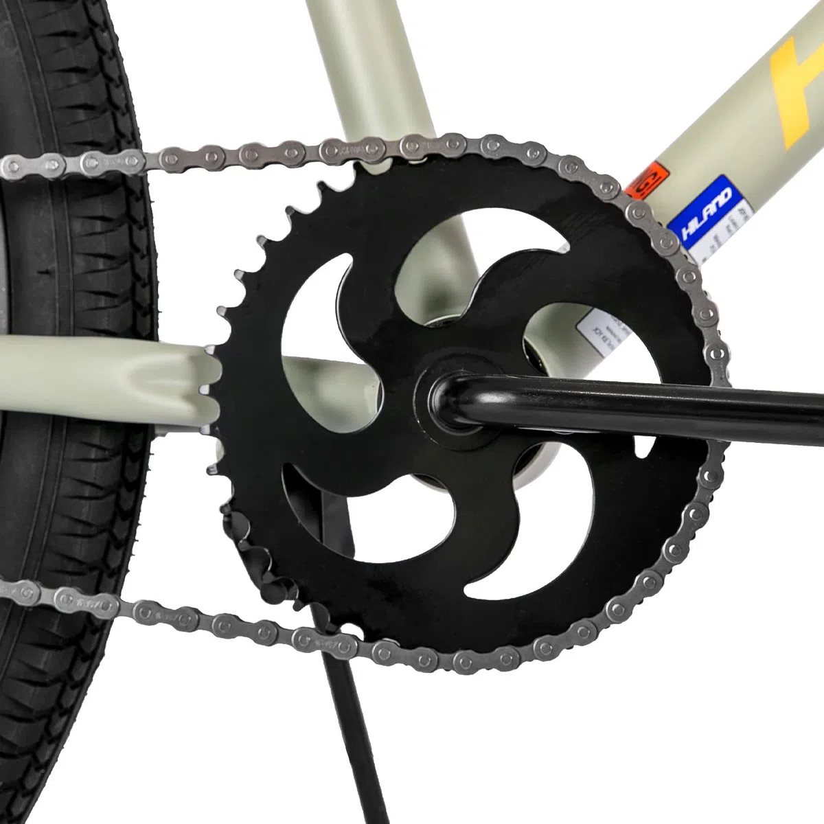 Hiland Carriola Freestyle per bambini 24/26" a 2 sezioni con catena in acciaio, freno a mano singolo, colore/blu/grigio