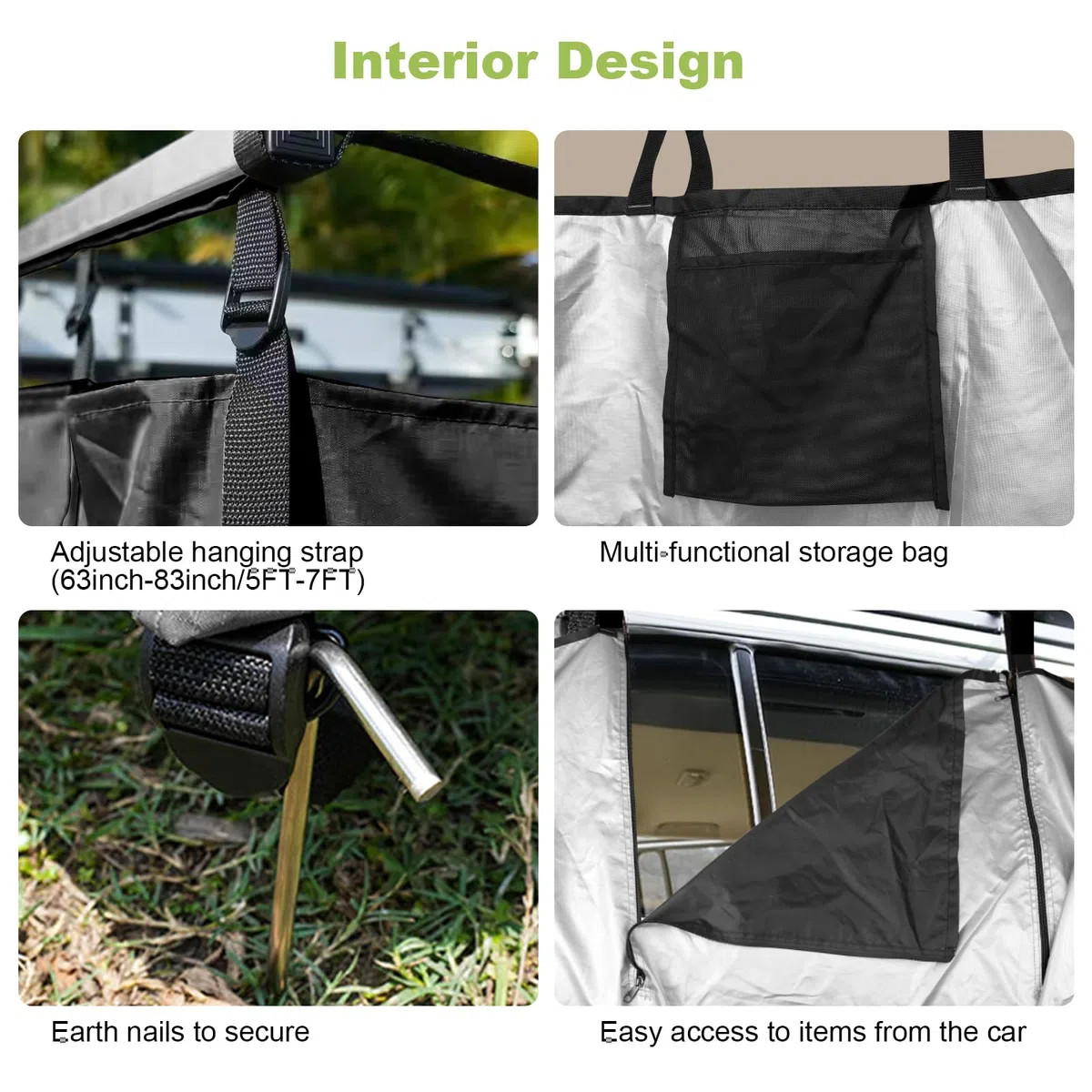 Tenda Doccia Campeggio, Oxford Impermeabile Rifugi Privacy per Il Campeggio, Elevata Resistenza agli Strappi Cabina Doccia Campeggio per Auto, Si Monta su Barre Portatutto Universali