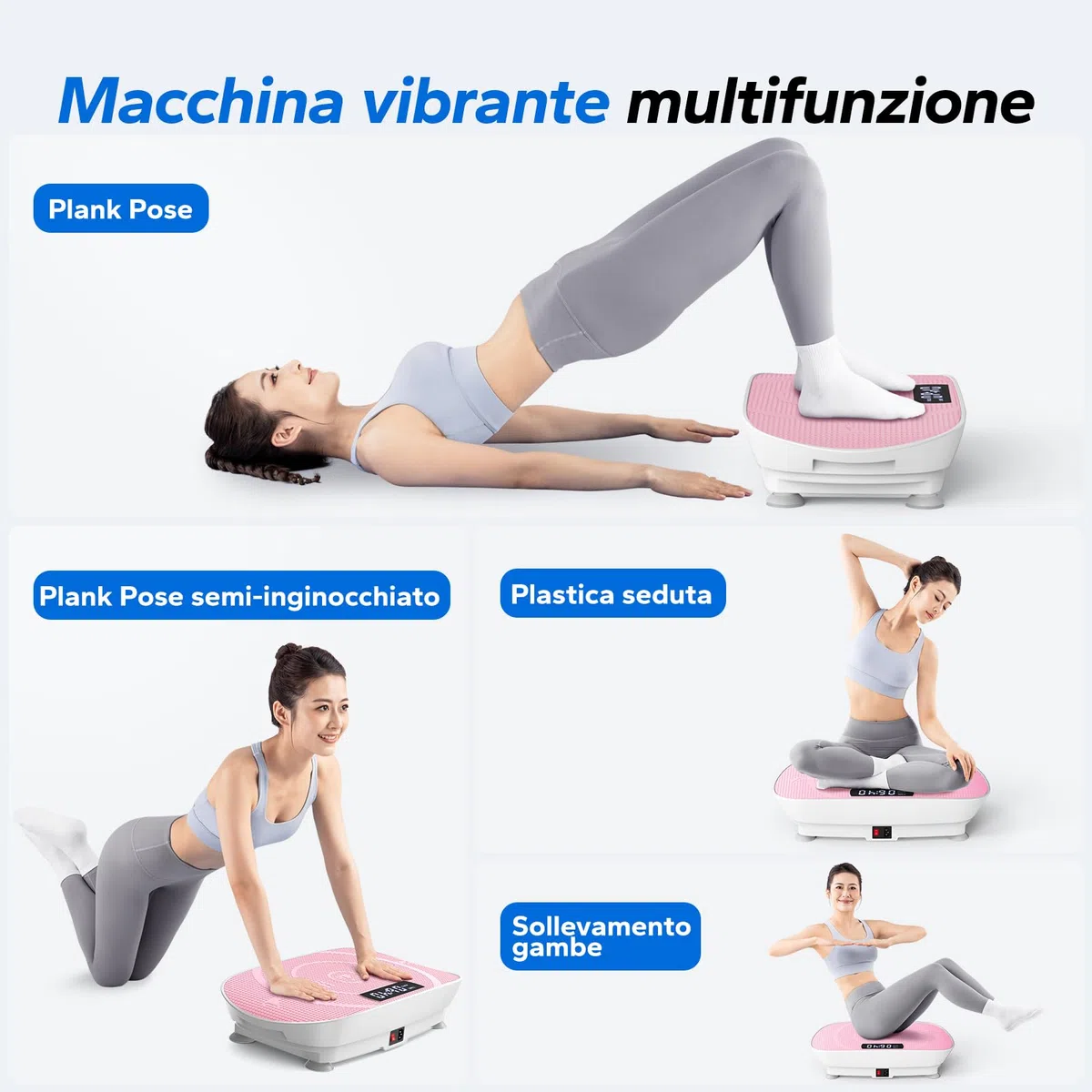 MERACH Pedana Vibrante, Potente Pedana Vibrante Dimagrante per la Costruzione e la Modellazione Muscolare, Controllo Automatico della Velocità, Altoparlante Bluetooth Integrato