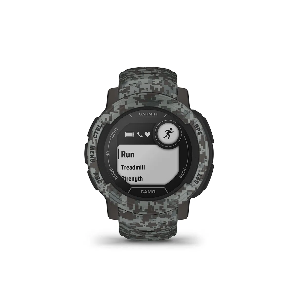 Garmin Instinct 2 - Camo, Smartwatch, 45mm, Rugged design, Autonomia 28 giorni, +30 app multisport, GPS, Cardio, SpO2, Activity Tracker 24/7, Connect IQ (Graphite Camo) (Ricondizionato)