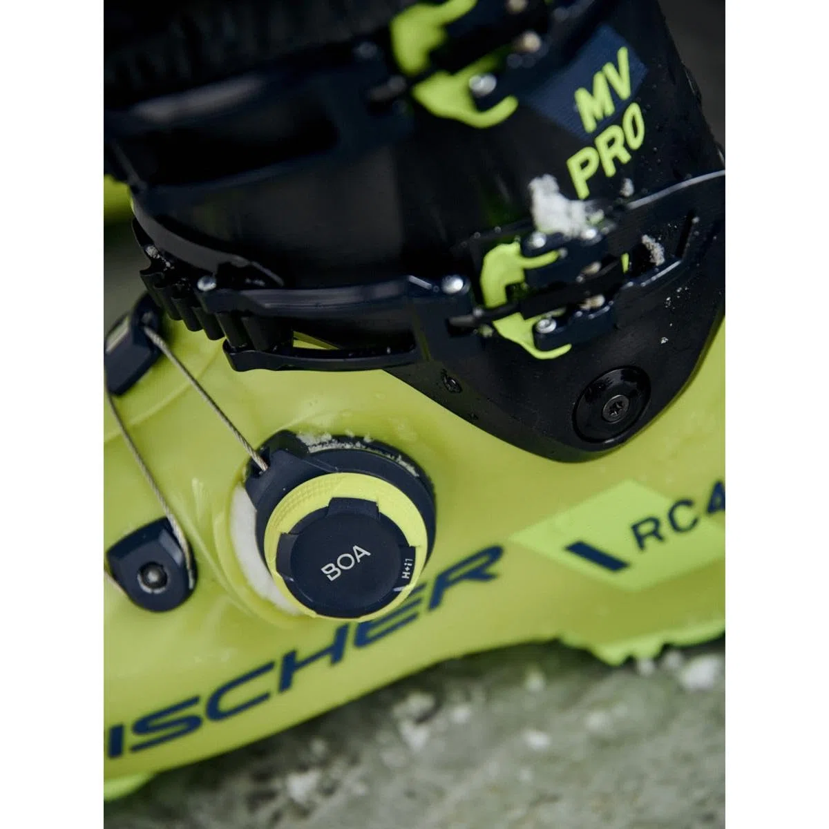 Fischer RC4 PRO MV Boa ZipFit Boot - Stivali 2025, giallo/carbonio, 29.5