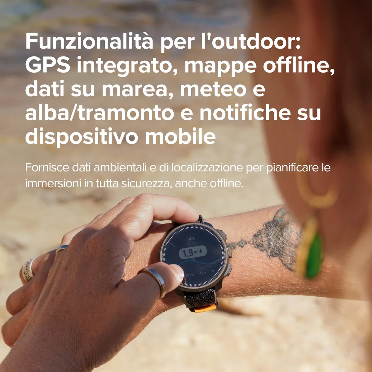 SUUNTO Nautic S Computer Subacqueo, Schermo AMOLED, 60 Ore di autonomia in Immersione, Impermeabile Fino a 80 Metri, GPS Integrato, mappe Offline, letture Gas Wireless, App Suunto