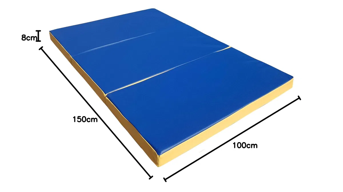 NiroSport Materassino da Ginnastica 150 x 100 x 8 cm tappetino da ginnastica tappetino sportivo tappetino pieghevole morbido tappetino pieghevole letto per gli ospiti