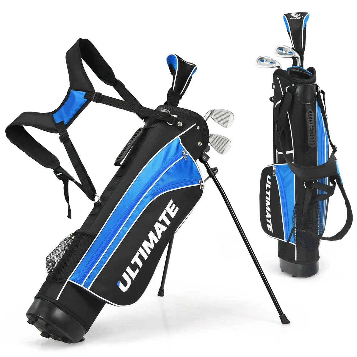 COSTWAY Set di Mazze da Golf per Bambini 11-13 Anni, con Legno da Fairway 3, Ferri 7 e 9, Putter, Coprimazze e Sacca da Golf, per Bambini e Bambine Destrimani