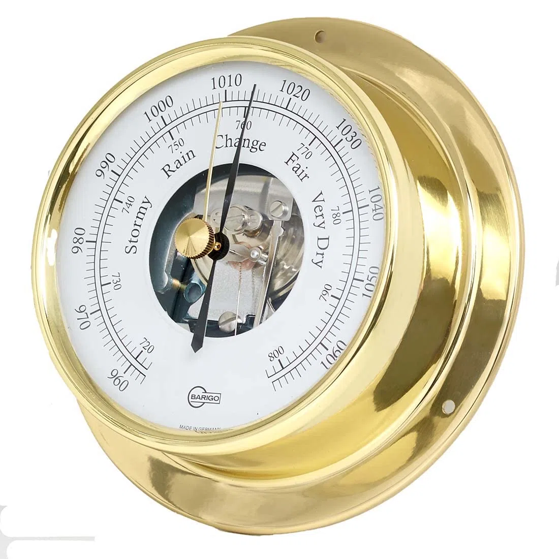Barigo Marine Barometer Tempo Brass